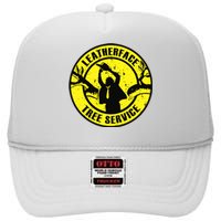 Leatherface Tree Service High Crown Mesh Back Trucker Hat