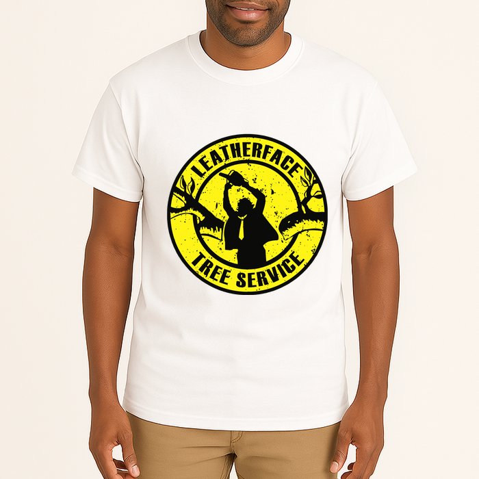 Leatherface Tree Service Tall T-Shirt