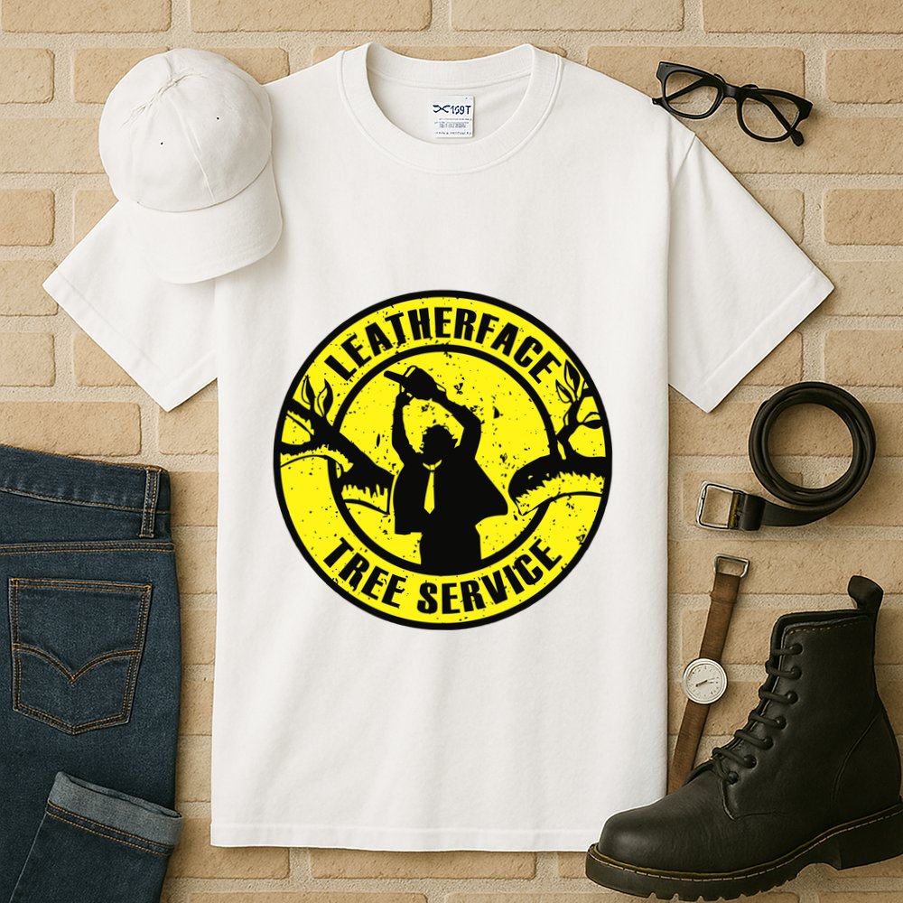 Leatherface Tree Service Tall T-Shirt