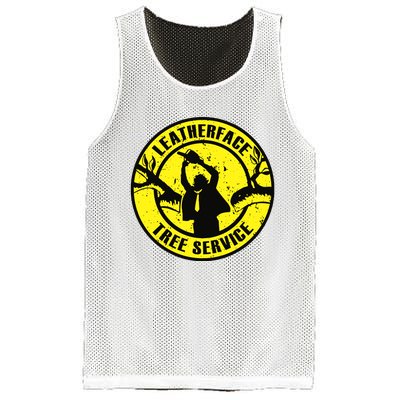 Leatherface Tree Service Mesh Reversible Basketball Jersey Tank