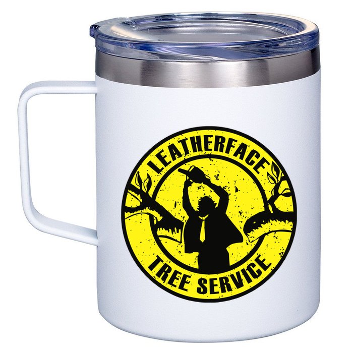Leatherface Tree Service 12oz Stainless Steel Coffee Mug