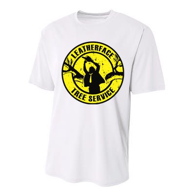 Leatherface Tree Service Performance Sprint T-Shirt