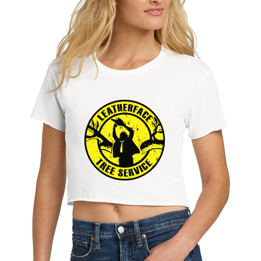 Leatherface Tree Service Crop Top