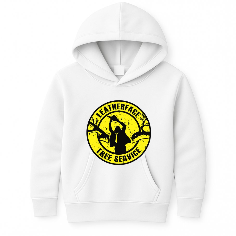 Leatherface Tree Service Kids Hoodie