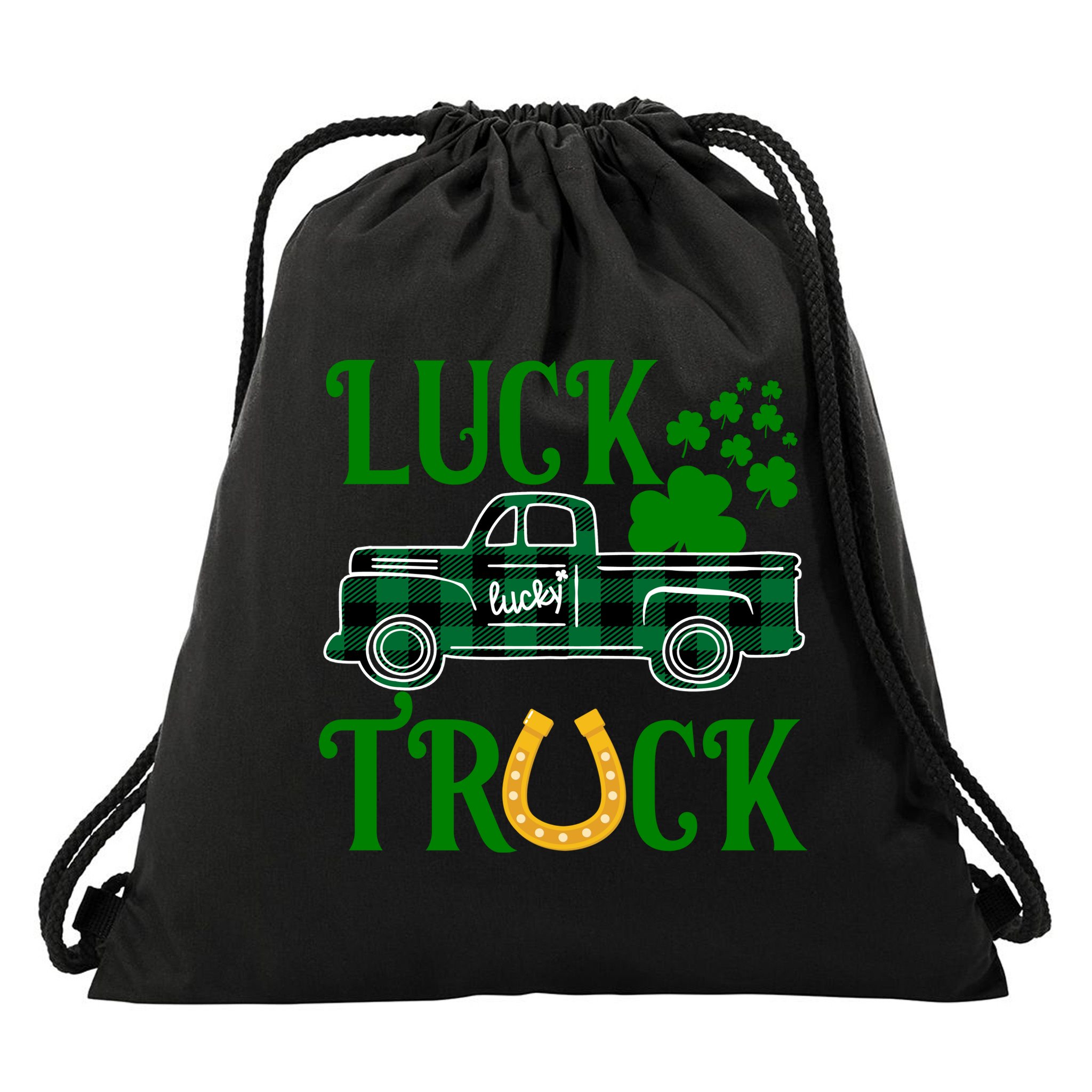 Luck Truck St Patrick's Day Festive Drawstring Bag