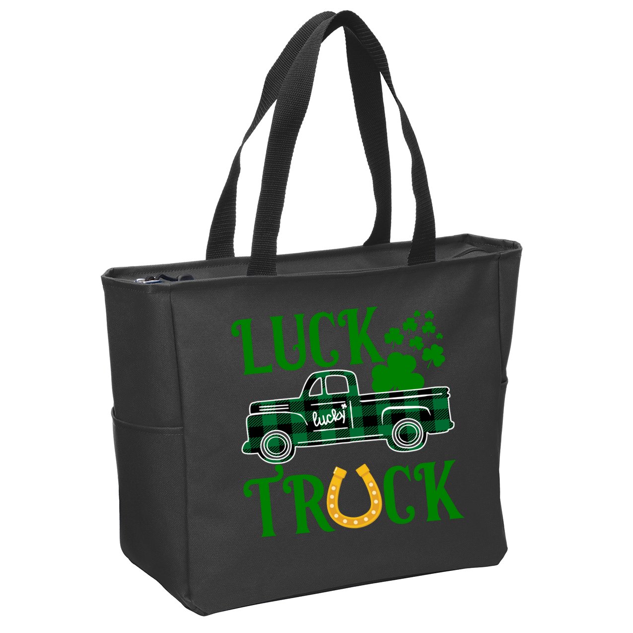 Luck Truck St Patrick's Day Festive Zip Tote Bag
