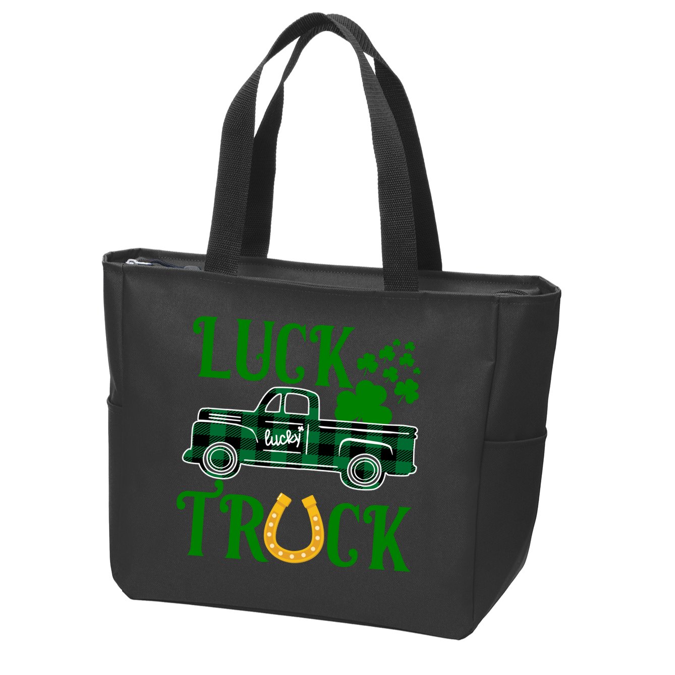 Luck Truck St Patrick's Day Festive Zip Tote Bag