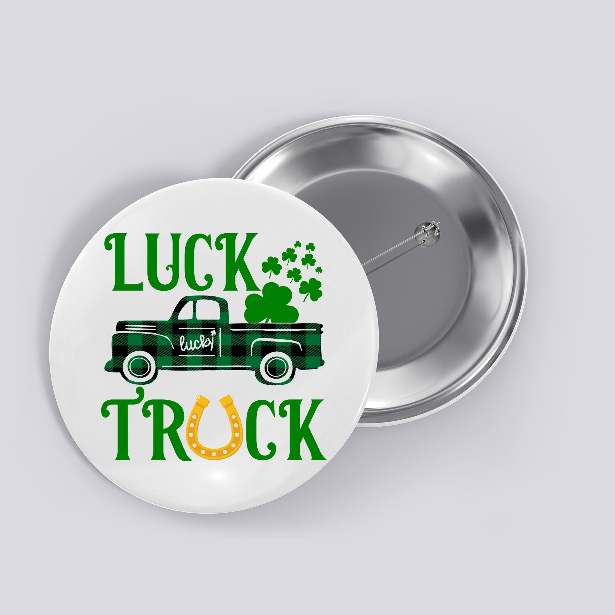 Luck Truck St Patrick's Day Festive Button
