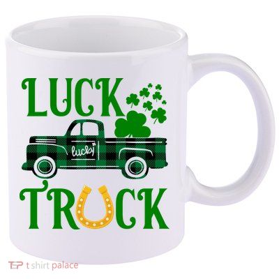 Luck Truck St Patrick's Day Festive 11oz C Handle Ceramic Mug