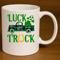 Luck Truck St Patrick's Day Festive 11oz C Handle Ceramic Mug