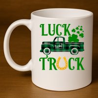 Luck Truck St Patrick's Day Festive 11oz C Handle Ceramic Mug
