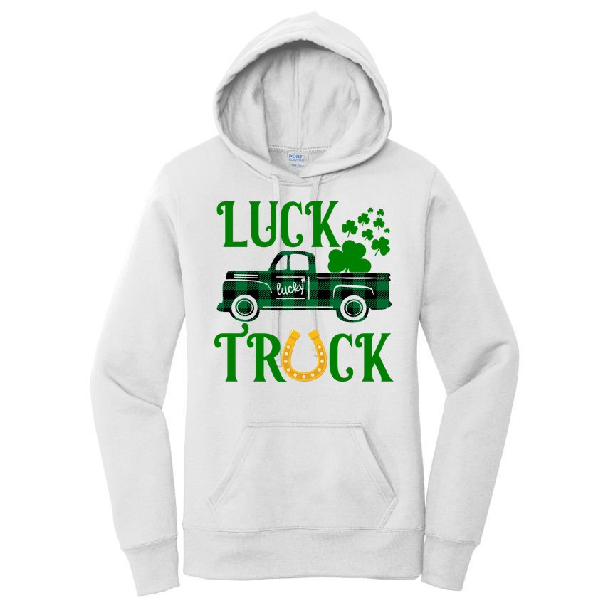 Luck Truck St Patrick's Day Festive Women's Pullover Hoodie