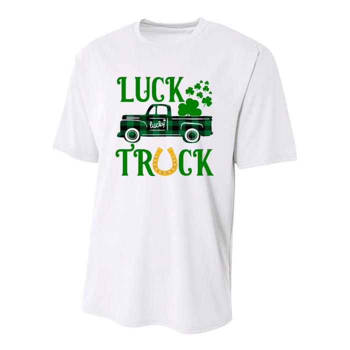 Luck Truck St Patrick's Day Festive Youth Performance Sprint T-Shirt