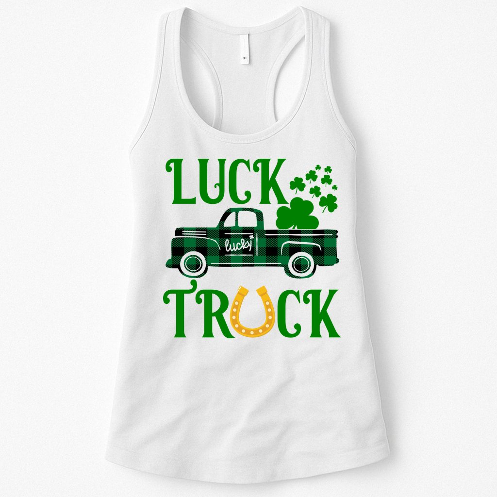 Luck Truck St Patrick's Day Festive Womens Tank Top