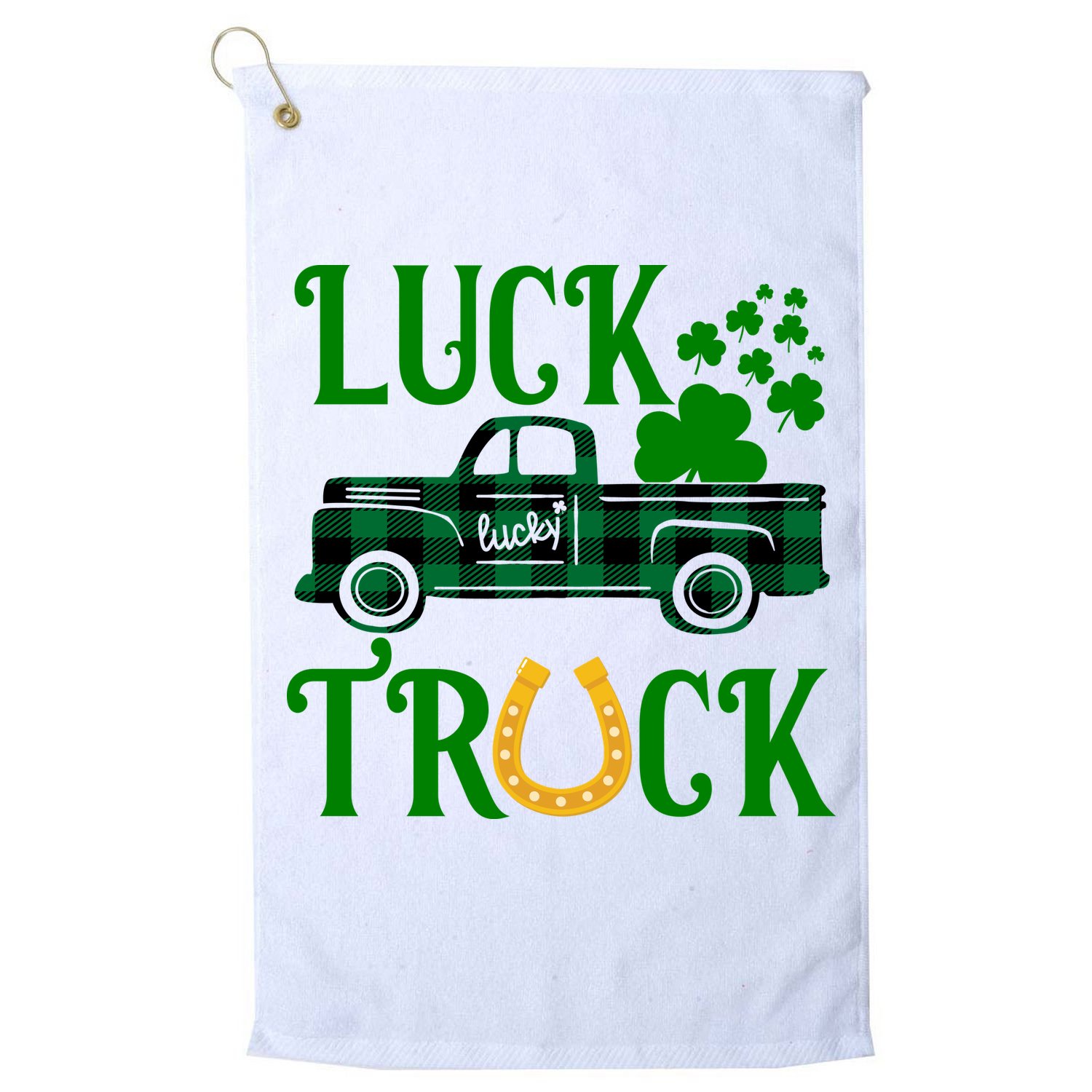 Luck Truck St Patrick's Day Festive Golf Towel