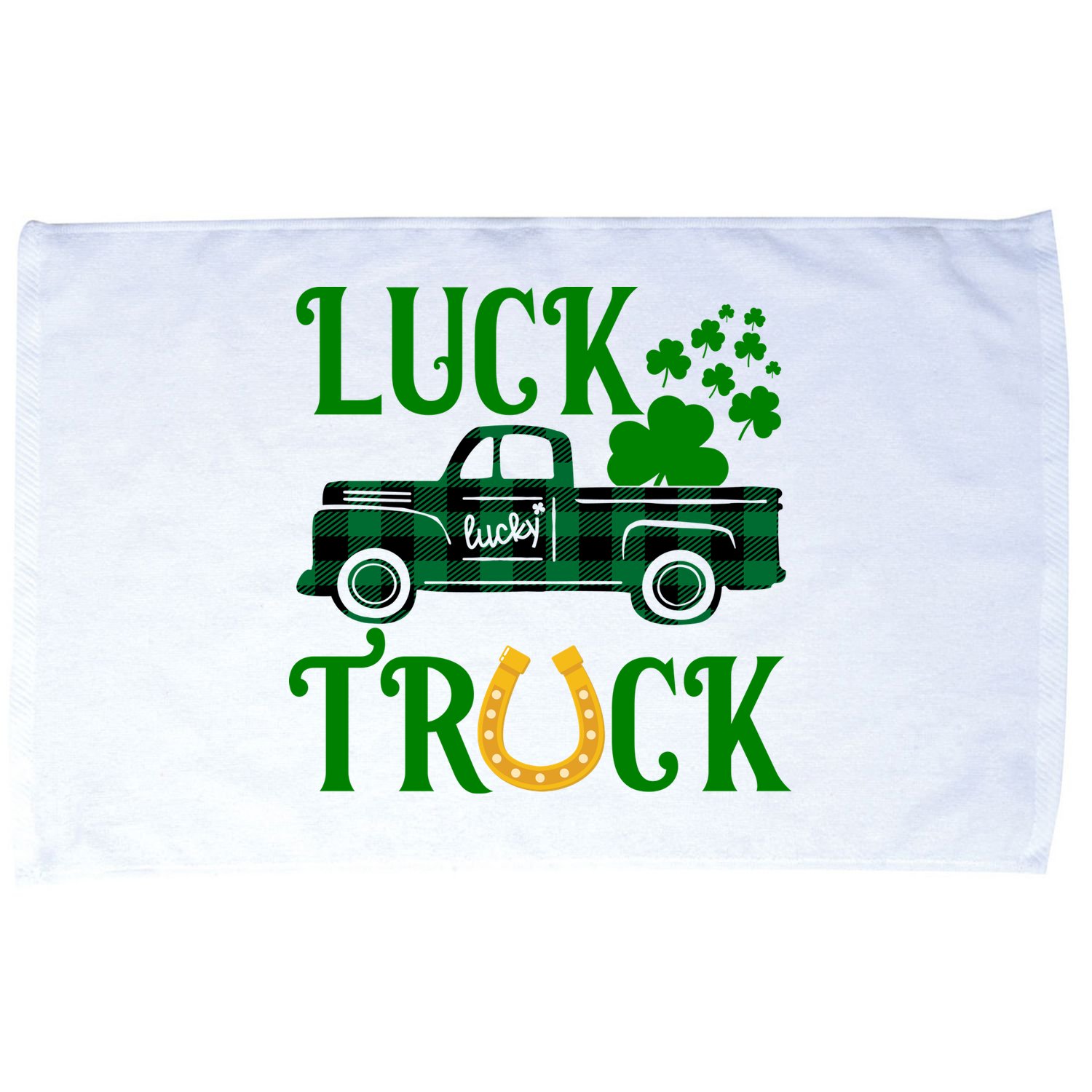 Luck Truck St Patrick's Day Festive Microfiber Hand Towel
