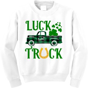 Luck Truck St Patrick's Day Festive Kids Sweatshirt