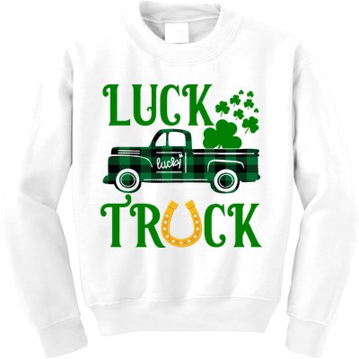 Luck Truck St Patrick's Day Festive Kids Sweatshirt