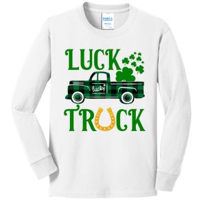 Luck Truck St Patrick's Day Festive Kids Long Sleeve Shirt