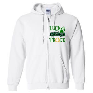 Luck Truck St Patrick's Day Festive Full Zip Hoodie