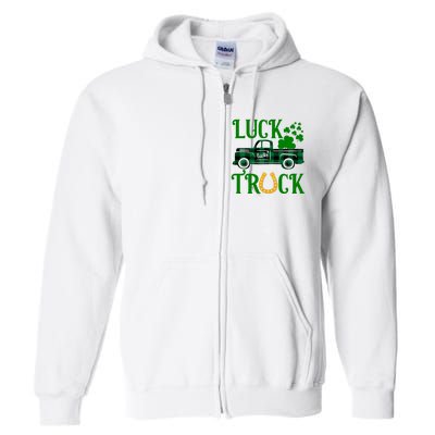 Luck Truck St Patrick's Day Festive Full Zip Hoodie