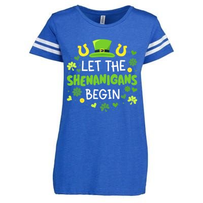 Let the shenanigans begin with shamrocks for St Patricks day Enza Ladies Jersey Football T-Shirt