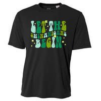 Let The Shenanigans Begin Groovy St Patricks Day Cooling Performance Crew T-Shirt