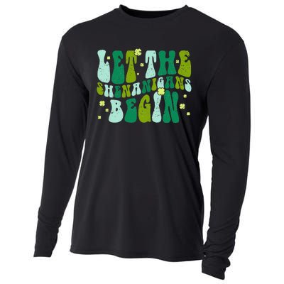 Let The Shenanigans Begin Groovy St Patricks Day Cooling Performance Long Sleeve Crew