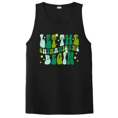 Let The Shenanigans Begin Groovy St Patricks Day PosiCharge Competitor Tank