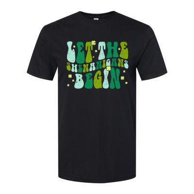 Let The Shenanigans Begin Groovy St Patricks Day Softstyle CVC T-Shirt