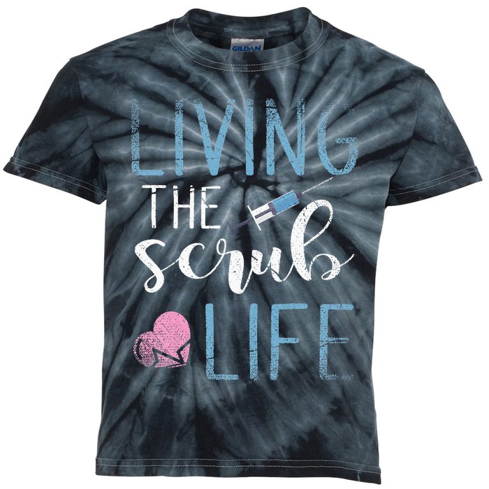 Living The Scrub Life Nurse Kids Tie-Dye T-Shirt