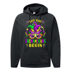 Let The Shenanigans Begin Mardi Gras Performance Fleece Hoodie