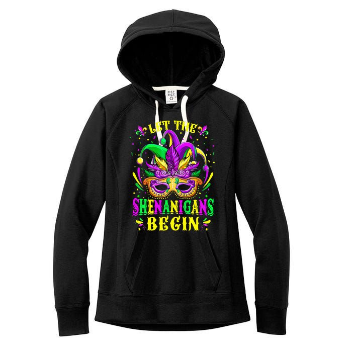 Let The Shenanigans Begin Mardi Gras Women's Fleece Hoodie