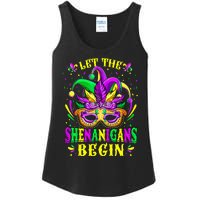 Let The Shenanigans Begin Mardi Gras Ladies Essential Tank