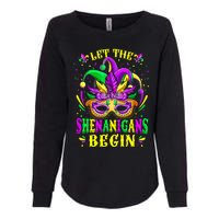 Let The Shenanigans Begin Mardi Gras Womens California Wash Sweatshirt