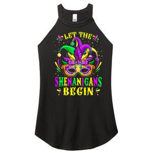 Let The Shenanigans Begin Mardi Gras Women's Perfect Tri Rocker Tank