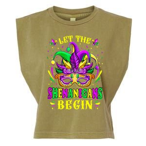 Let The Shenanigans Begin Mardi Gras Garment-Dyed Women's Muscle Tee