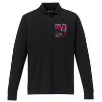 Living The Scrubs Life Certified Nursing Assistant CNA Performance Long Sleeve Polo