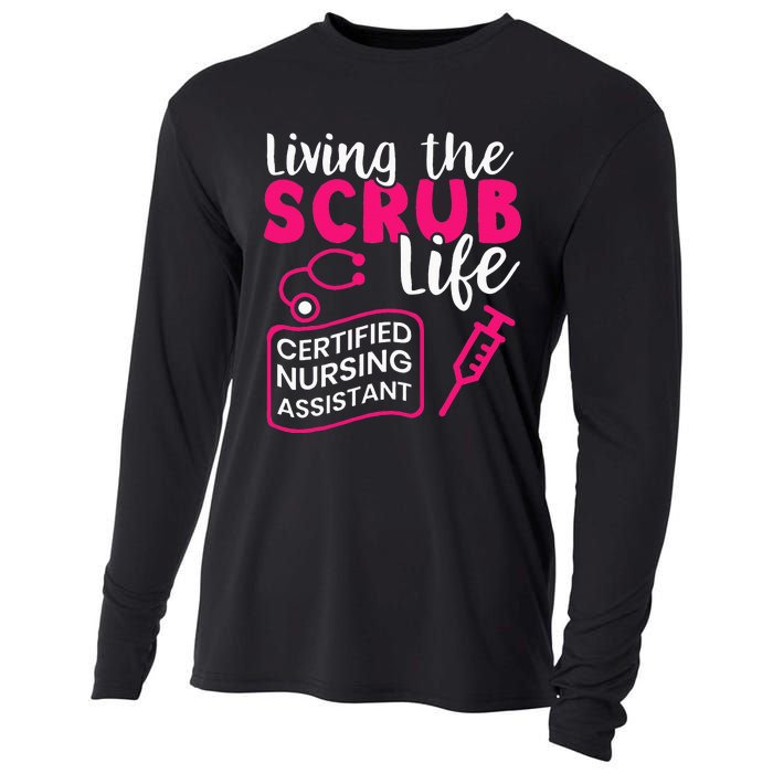 Living The Scrubs Life Certified Nursing Assistant CNA Cooling Performance Long Sleeve Crew