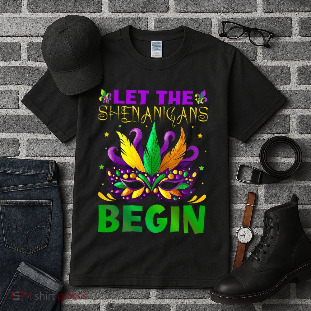 Let The Shenanigans Begin Mardi Gras Tall T-Shirt