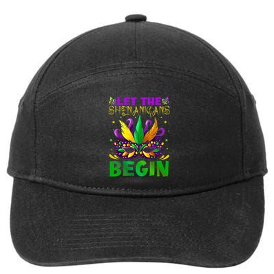 Let The Shenanigans Begin Mardi Gras 7-Panel Snapback Hat