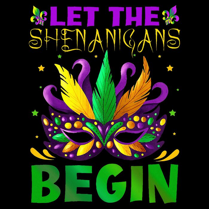 Let The Shenanigans Begin Mardi Gras 7-Panel Snapback Hat