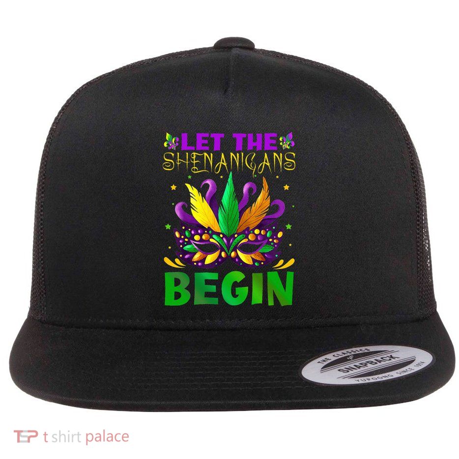 Let The Shenanigans Begin Mardi Gras Flatbill Hat
