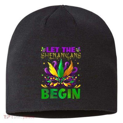 Let The Shenanigans Begin Mardi Gras Sustainable Beanie