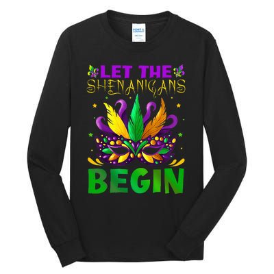 Let The Shenanigans Begin Mardi Gras Tall Long Sleeve T-Shirt