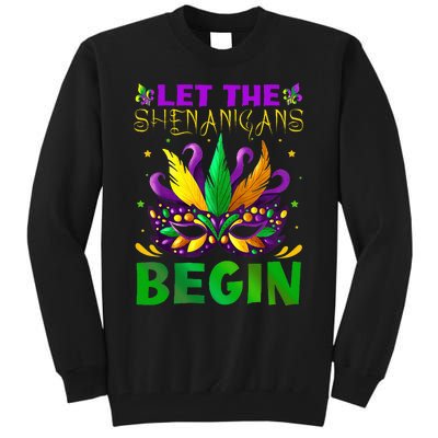 Let The Shenanigans Begin Mardi Gras Tall Sweatshirt