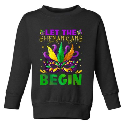Let The Shenanigans Begin Mardi Gras Toddler Sweatshirt