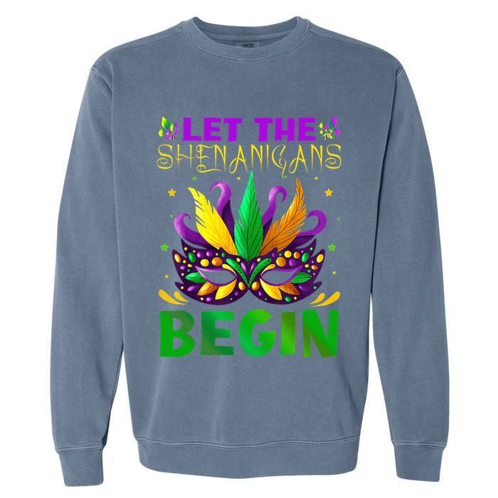Let The Shenanigans Begin Mardi Gras Garment-Dyed Sweatshirt