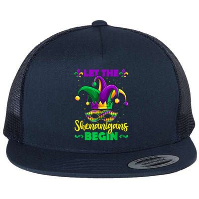 Let The Shenanigans Begin Mardi Gras Gift Meaningful Gift Flat Bill Trucker Hat