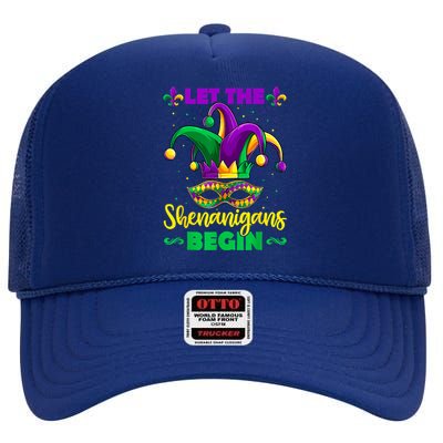 Let The Shenanigans Begin Mardi Gras Gift Meaningful Gift High Crown Mesh Back Trucker Hat